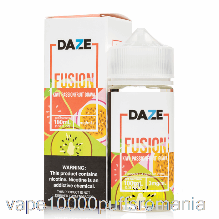 Vape Romania Kiwi Fruitul Pasiunii Guava - 7 Daze Fusion - 100ml 6mg